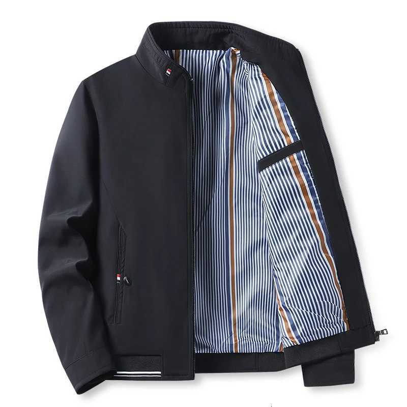 Autumn Business Casual Jackets for Men 2025 New Mens Smart Casual Jacket Loose Clothing Stand Collar Jackets Mens Solid Coat W251023