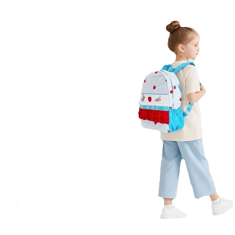 New designer embroidered cartoon foam yarn children's backpack outdoor travel storage bag student backpack