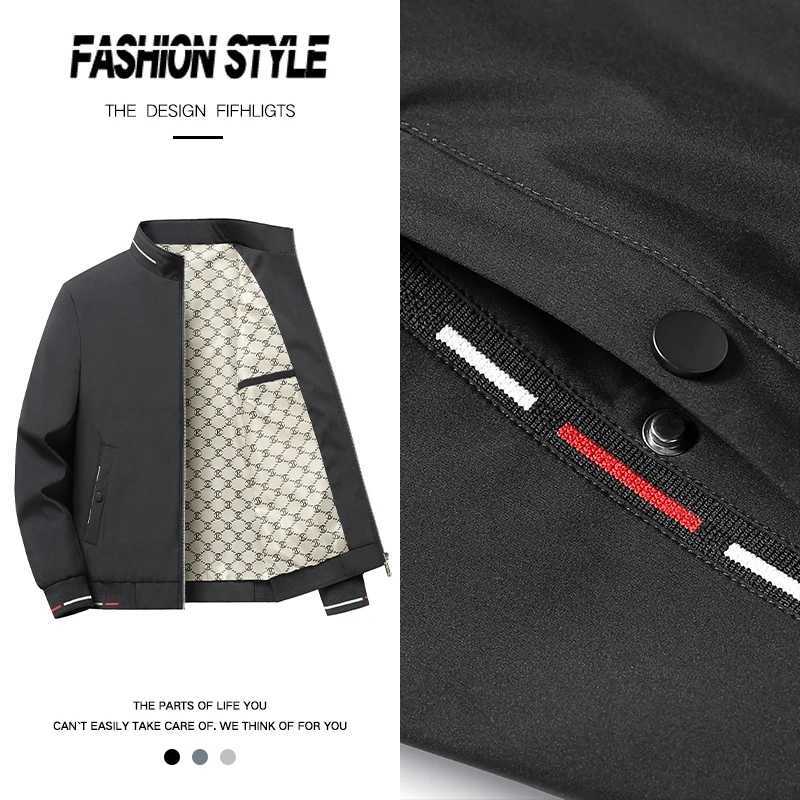 Business standup collar jacket mens spring and autumn new plush casual jacket top thickened warm jacket mens clothing W251023