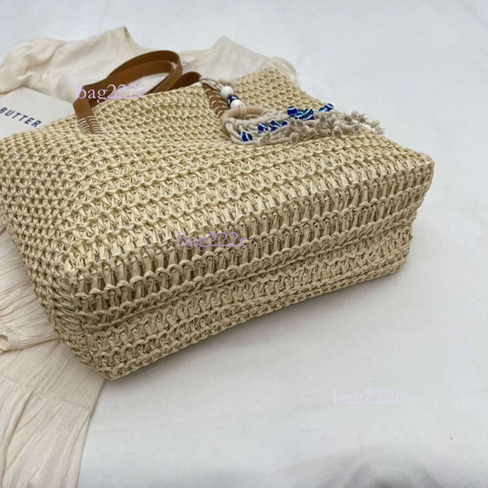 Large Capacity Straw Simple Stripe Woven New Fashion Casual Beach Bag, Seaside Vacation Tote Bah6.20#34
