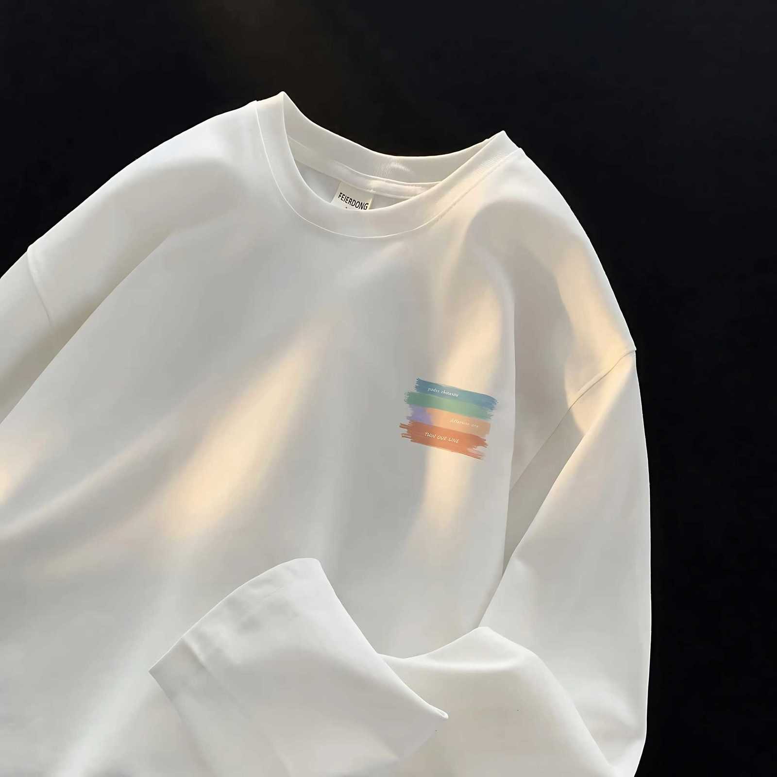 The new mens longsleeved Tshirt for Spring and Autumn 2025 features a casual fashionable and comfortable 3D graffiti printXJ251023