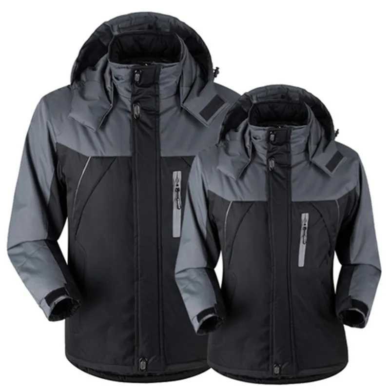 New Hooded Parka Coat Mens Winter Cotton Padded Jacket Detachable Hat Casual Thick Warm Outdoor Camping Ski Windproof Jacket Y251023
