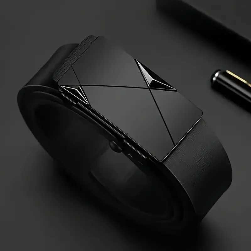 Fashionable Mens Automatic Buckle Leather Belt Suitable for Daily Life Leisure Gatherings Work Business Holiday GiftsXJ251023