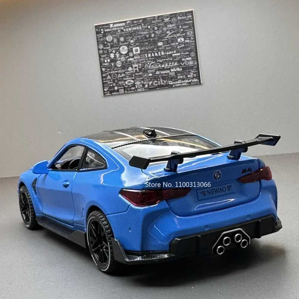 132 Scale M4 Alloy Car Models Metal Diecast Toys Vehicle with Simulation Sound and Light Sport Car Toys for Kids Birthday GiftsT251023