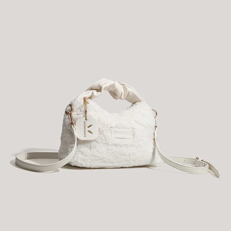 Luxury Brand Designer Bag High-End Plush Dumpling Bag 2024 New Handheld Underarm Bag Single Shoulder Crossbody Furry Bag