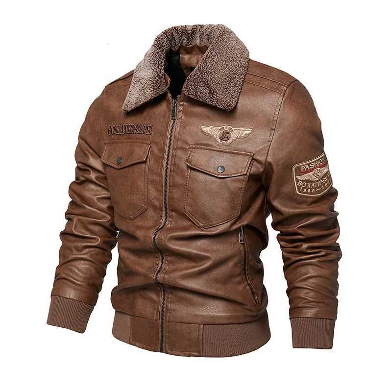 2025 Mens New FallWinter Leather Jacket for Men Slim Fit Stylish Motorcycle Style PU Leather Jacket for Mens Fashion W251023