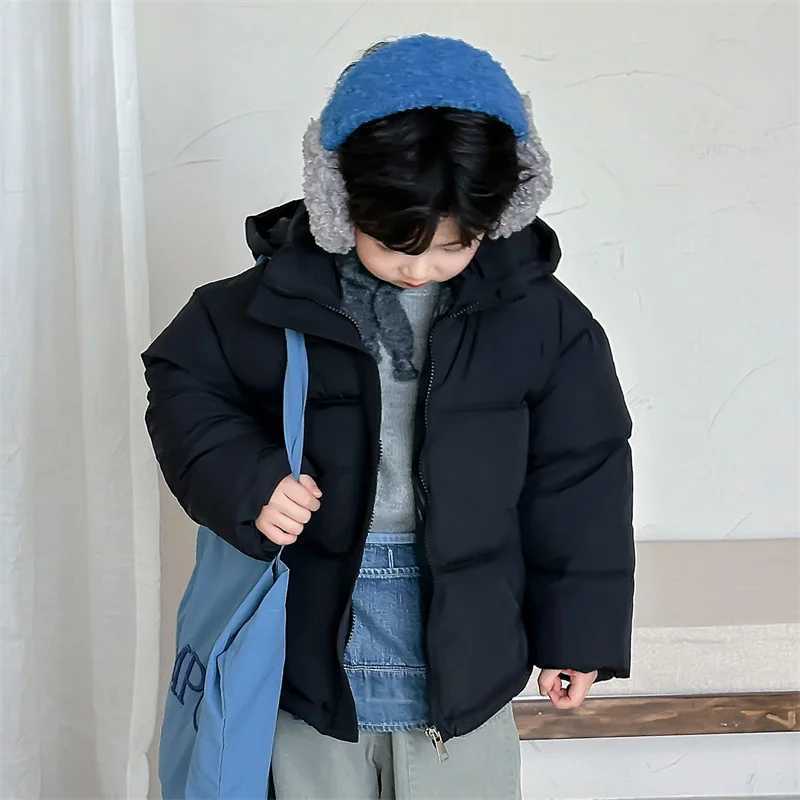 New Boys Girls Down Coats Kids Thicken Winter Warm Jackets Teenager Hooded Fashion Shorts Parkas Children Windproof Outerwear Y251023
