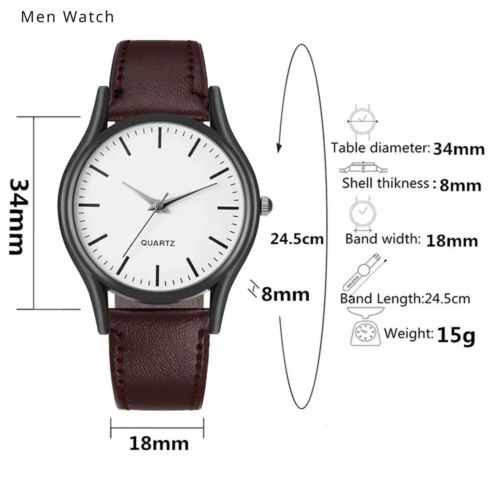 Watches for Men Reloj Hombre Fashion Retro Business Hand Watch Leather Watches Quartz Wristwatch Clock Gift Relogios MasculinoL251023