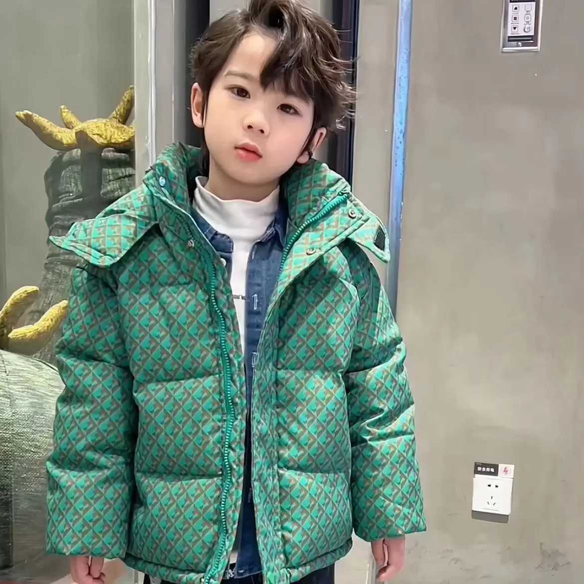 Winter Kids Jacket Coat For Little Boys Age 212 Years Children Hooded Outerwear Girl Baby Warm Down Padded Jacket Y251023