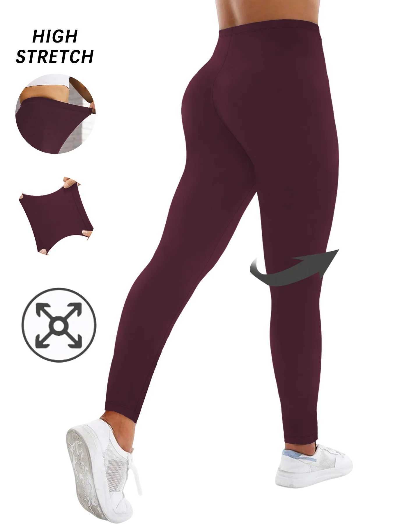 Womens Super Soft Leggings High Elasticity No See Through Workout Yoga Running Athletic Push Up Gym Long Fitness LeggingsT251023