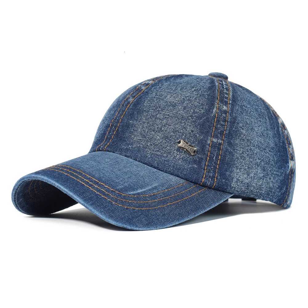 Vintage Washed Cotton Baseball Men Wen Denim Dad Hat Adjustab Trucker Sty Low ProfiW251023