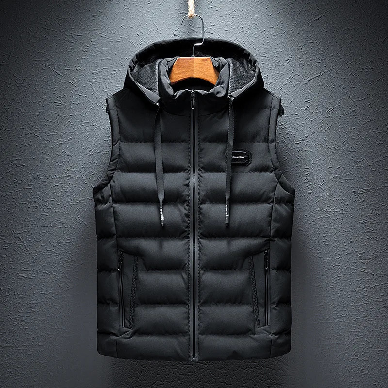 Style Mens Padded Vest Korean Version Slim Fit Thickened and Warm Jacket 251023