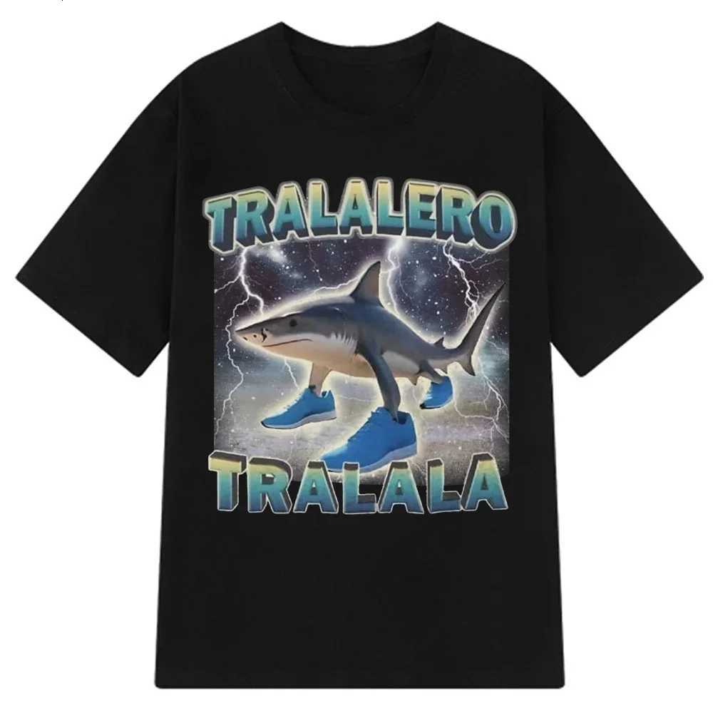 Tung Sahur Meme T Shirt Tralalero Tralala Bombardiro Crocodilo Funny Tshirt Men Women Polyester Short Sleeve TshirtXJ251023