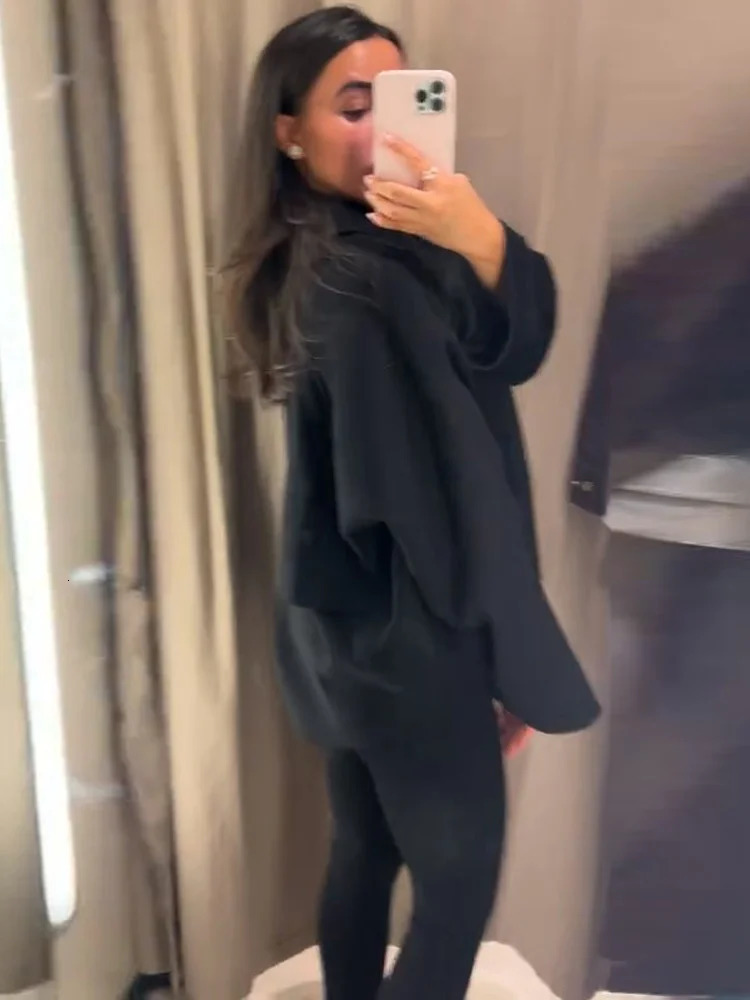 Stand Zipper Short Jacket Womens Early Autumn Solid Long Sleeve Loose Coats Fashion Commute Ladies Outerwear 251020