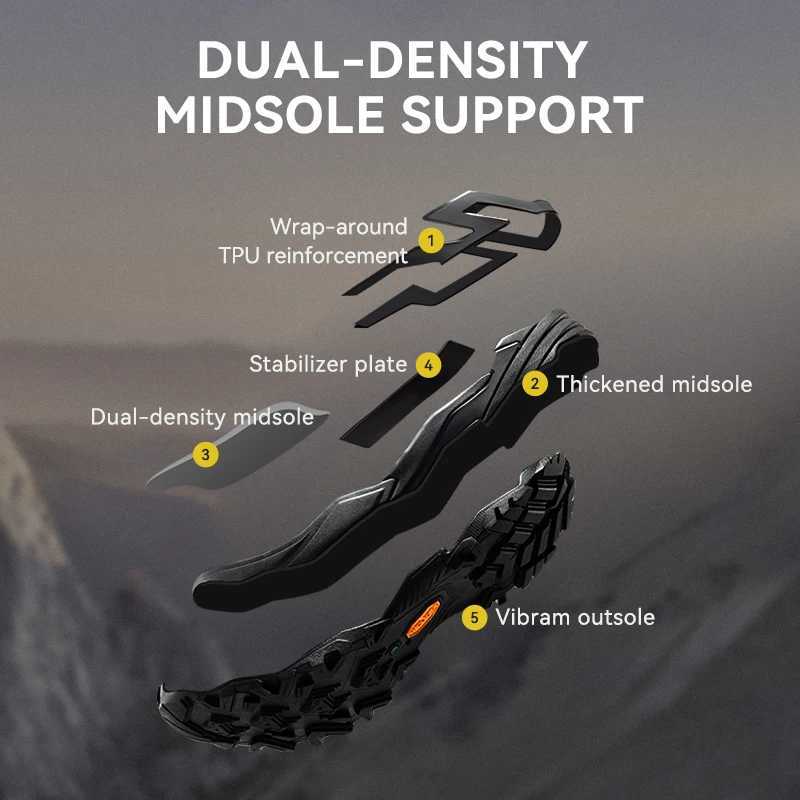 KAILAS MT53 GTX MID Hiking Shoes Men Sport Waterproof Anti Slip EVA Cushioning Breathable Lightweight Climbing Shoes KS2512115 J251023