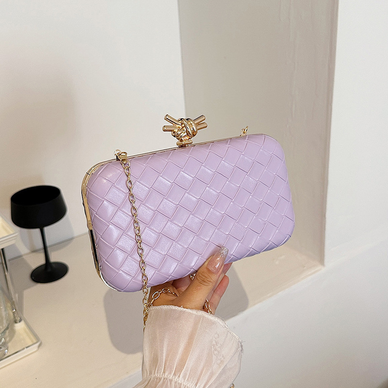 Luxury Brand Designer Bag New Track Women's Evening Bag 2025 New Handwoven Niche Design Chain Clutch Crossbody Bag
