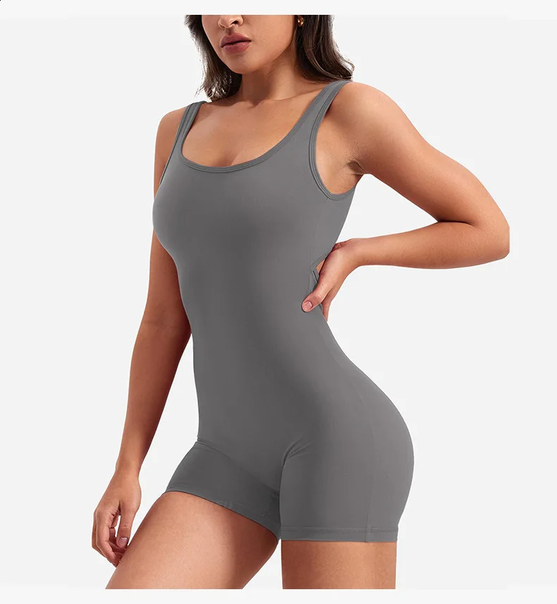 OnePiece Yoga Jumpsuit Skinny Short Sportswear Woman Gym Clothing Workout Clothes Fitness Stretch Bodysuit For Women tracksuit 251017