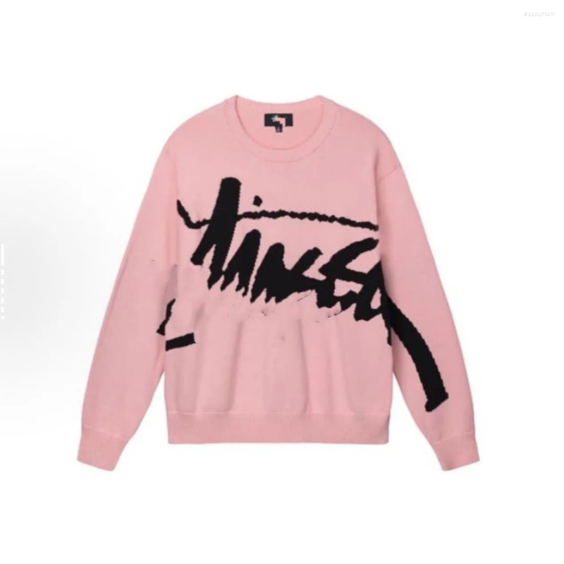 Men's Hoodies Classic Knitted Sweater 2025 Stu Round Neck And Women's Large On Both Sides Versatile Loose Fit Long Sleeve