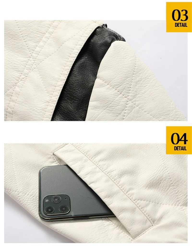 High Quality Men Leather Jacket Scorpion Embroidery Streetwear Windproof Motorcycle Biker Stand Collar Mens PU Leather Jackets W251023