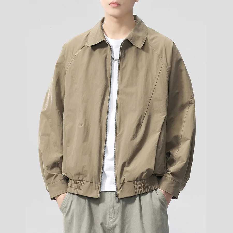 Mens Double Side Can Wear Streetwear Fashion Loose Casual Cargo Jacket Man Business Vintage Bomber Coat Outerwear W251023