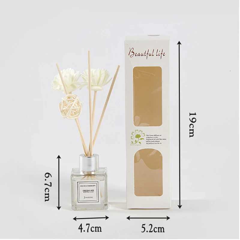 Y 50ml Difuser Essential Oil Rattan Dried Flowers Reed Diffusers He Hotel Bedro Aratherapy Toilet Freshen Fragrance Y251023