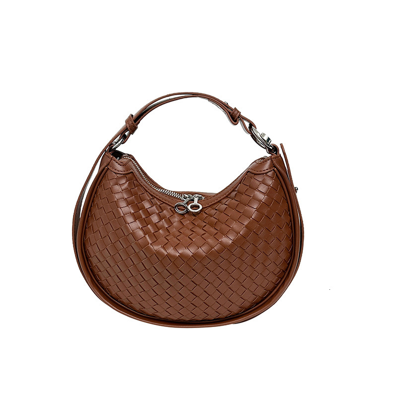 Luxury Brand Designer Bag 2025 New Niche Handwoven Crescent Handbag Textured Single Shoulder Underarm Bag Fashion Commuter Crossbody Bag