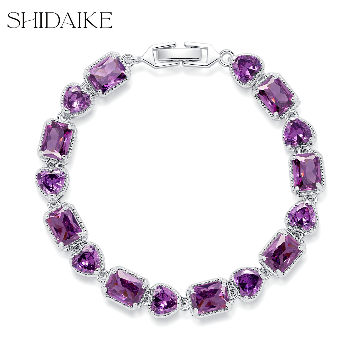 New Fashion Trend Womens Simple Inlaid Rainbow Bracelet