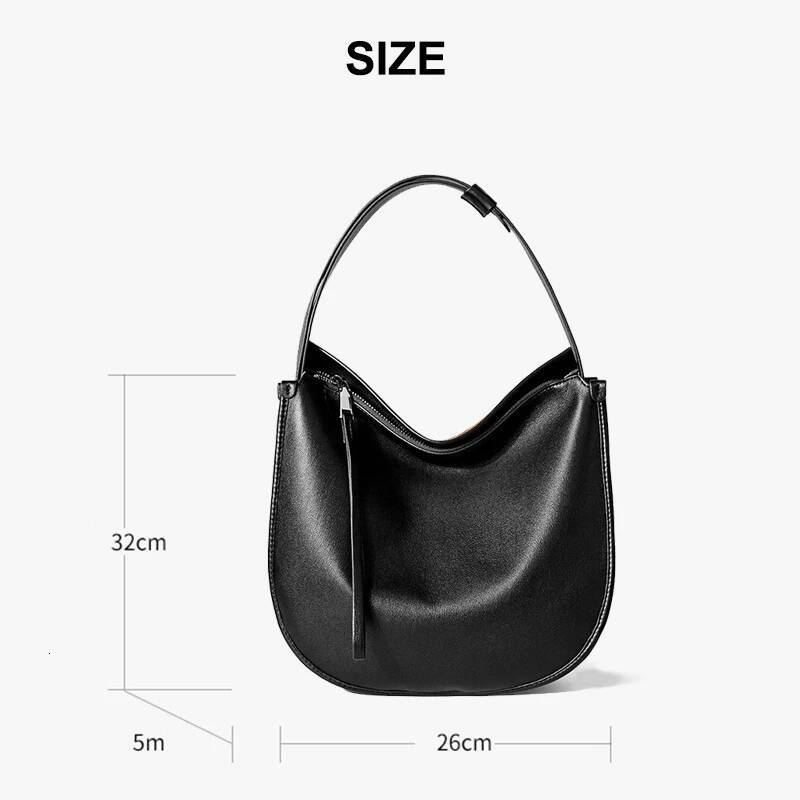Luxury Leather Handbag Autumn/Winter New Large Capacity Designer Bag Leather Solid Color Minimalist Women's Shoulder Bag Soft Leather Tote Bag