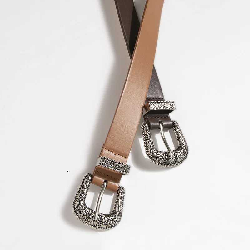 1pc New Womens Western Handsome Fashion Carving Retro PU Belt Neutral Personality Trendy Womens BeltXJ251023