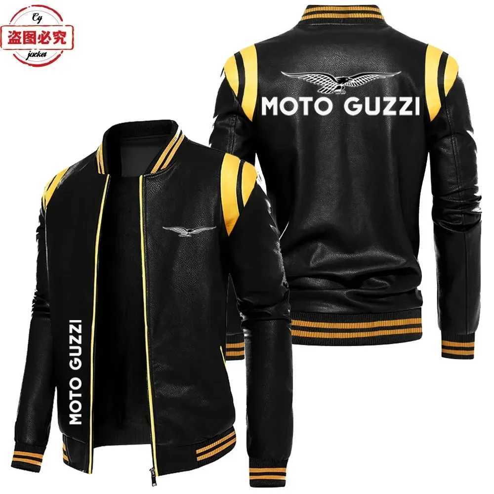 Motorcycle Printed PU Leather Windproof Jacket Racing Suit Motorcycle Riding Suit Mens Casual Jacket Work Suit W251023