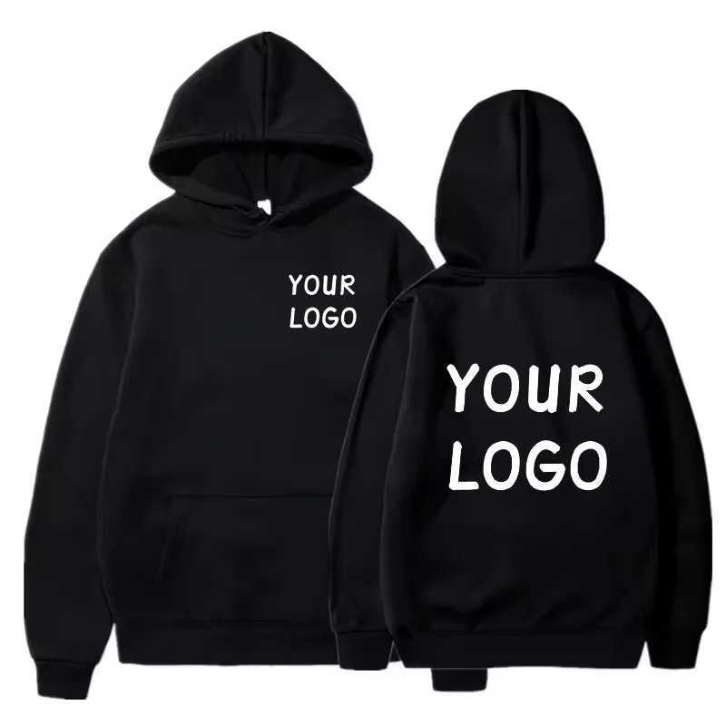 2025 DIY Custom Your Brand Men Women Casual Hoodie Top Solid Color Pullover Street Personality Sweatshirt Custom GiftsT251023