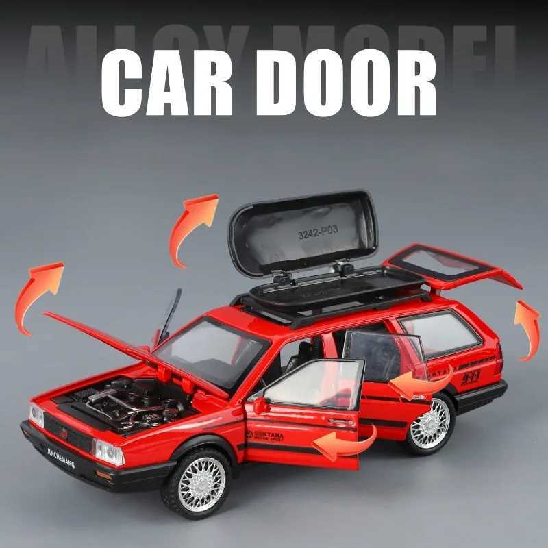 Diecast 132 VW SANTANA Wagon Alloy Car Model with Sound Light Children Boy Birthday Gift Toy Vehicles Miniature VoitureT251023