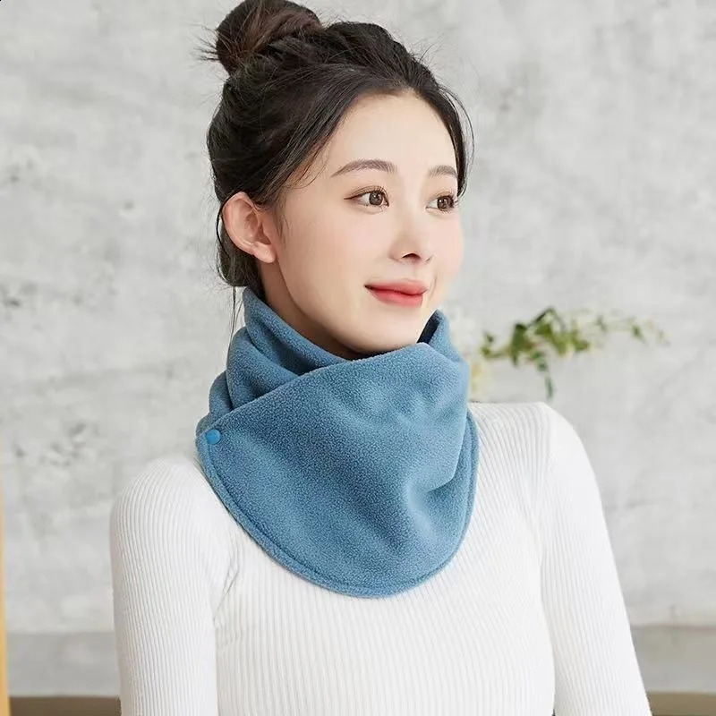 Autumn and Winter Fleece Neck Scarf Thickened Warmth Neck Sleeve Mens Womens Scarves Plush Warm Double Layer Neckerchief 251020