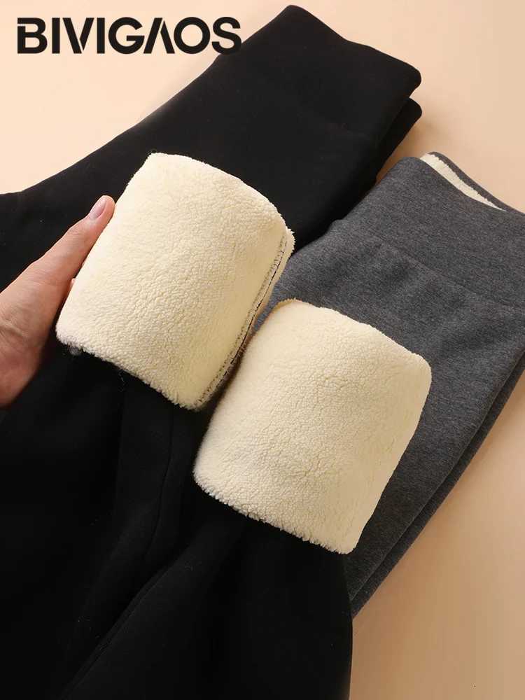BIVIGAOS Extra Thick Lamb Velvet Cotton Leggings Women Autumn Winter Thicken Warm Leggings High Waist Berber Fleece Cotton PantsT251023