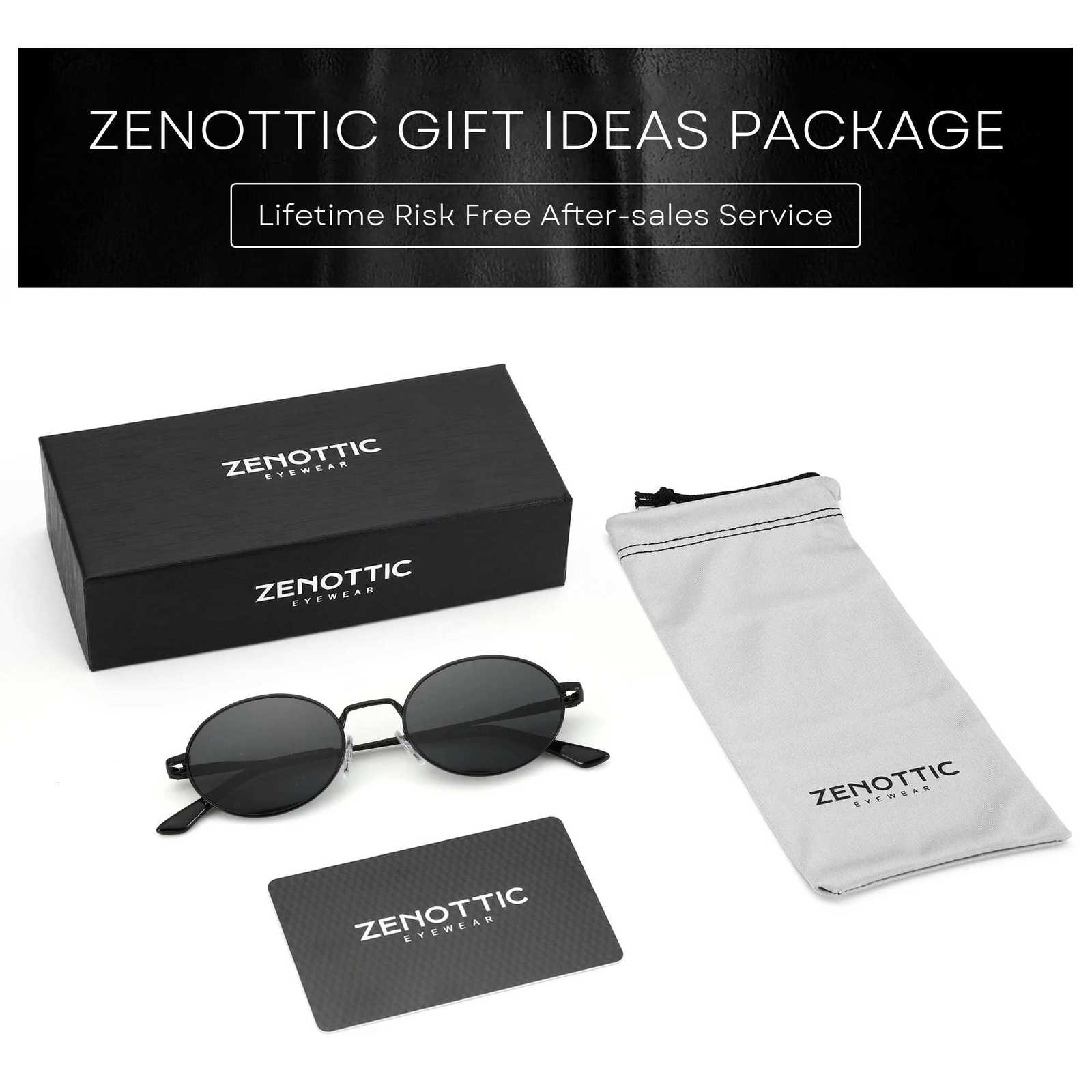 ZENOTTIC Retro Oval Polarized Sunglasses for Women Men Trendy Round Y2k Sunnies Small 90s Style Vintage Shades Sun GlassesW251023