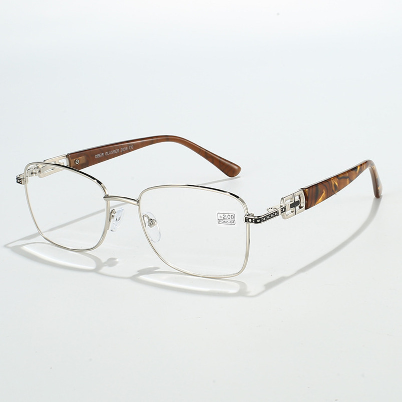 Metal Gold Frame Glasses Students, Suitable for Round Faces, Slimming Effect, Mesh Style, Can Be Paired with Prescription Lenses