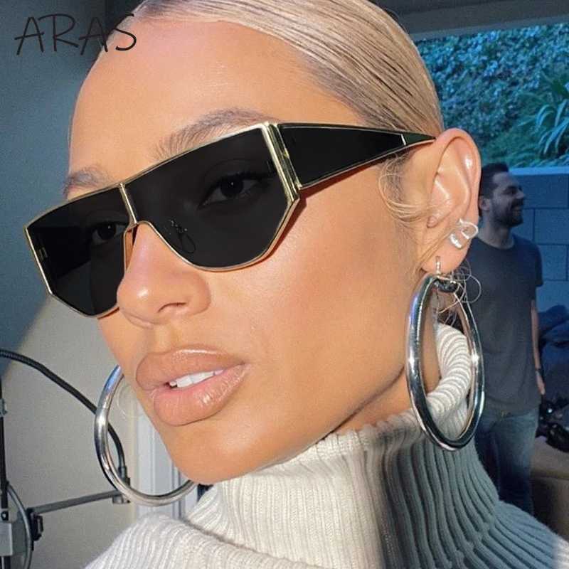 Y2K Punk Shield Sunglasses Women 2025 Luxury Brand Oversized Trendy Sun Glasses Windproof Night Vision Driving Goggle EyewearW251023