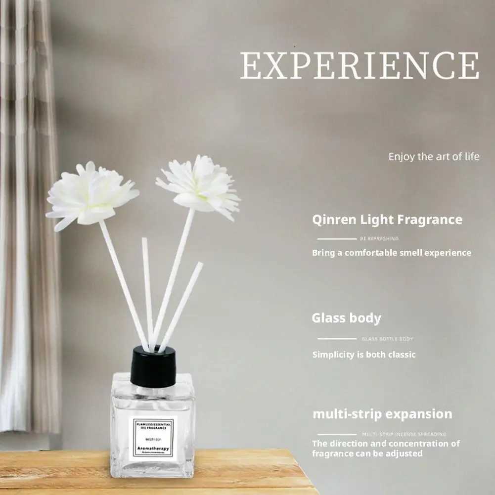 50ml Natural Essential Oil Air Freshener Flameless He Fragrance Aratherapy Oil with Reed Diffuser Stick Liquid Air Freshener Y251023