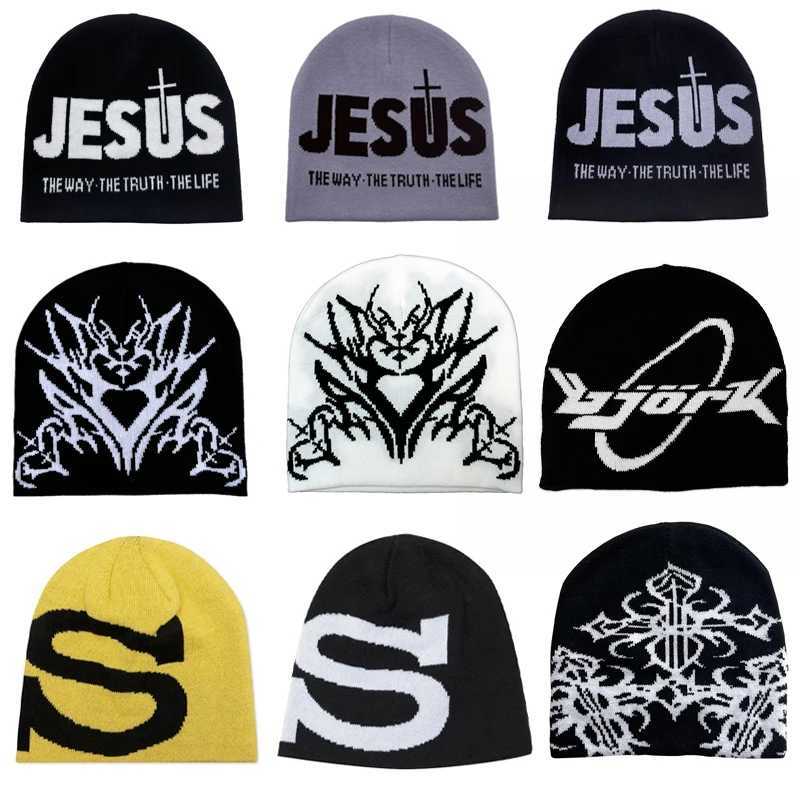 Women Hat Knitting Beanies Goth Korean Caps Men Y2k Streetwear Winter Fashion Unisex Pullover Kpop Harajuku Vintage Warm Hip HopXJ251023