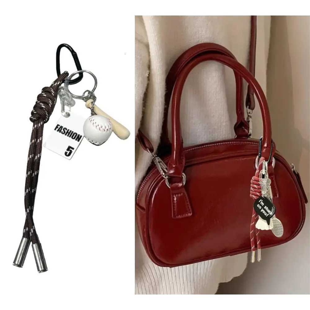 Tote Bag RopesCute Bag Decors Y2K Keychain Bag Pendants Hand Woven Phone Rope Women Bag Ropes Baseball Badminton Tennis Pendant Z251023