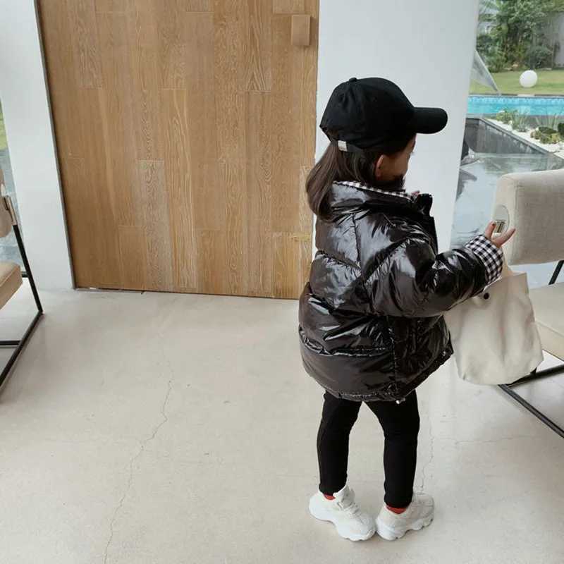 Girls Cottonpadded Jacket Winter Coat New Thick Childrens Clothing Kids Baby Down Jacket Doublesided Wear Jacket Y251023