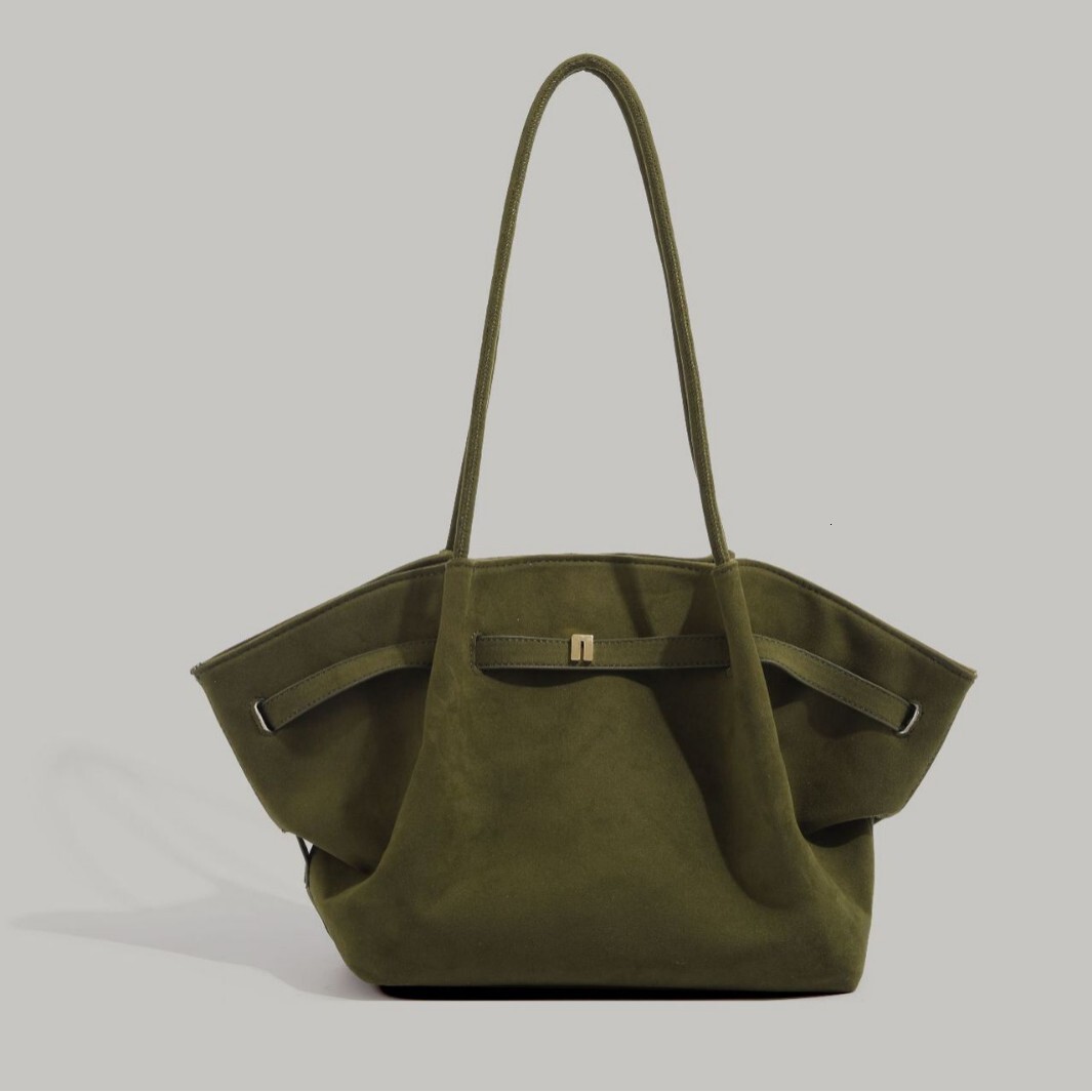 Luxury Brand Designer Bag 2024 Autumn Winter New Fashionable Versatile Matte Handbag Shoulder Bag Green Underarm Bag Large Capacity Commuter Bag