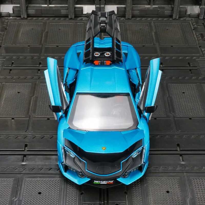 124 Lamborghini reventon alloy car model superrunning toy door can open has simulated sound and lighting functionsT251023