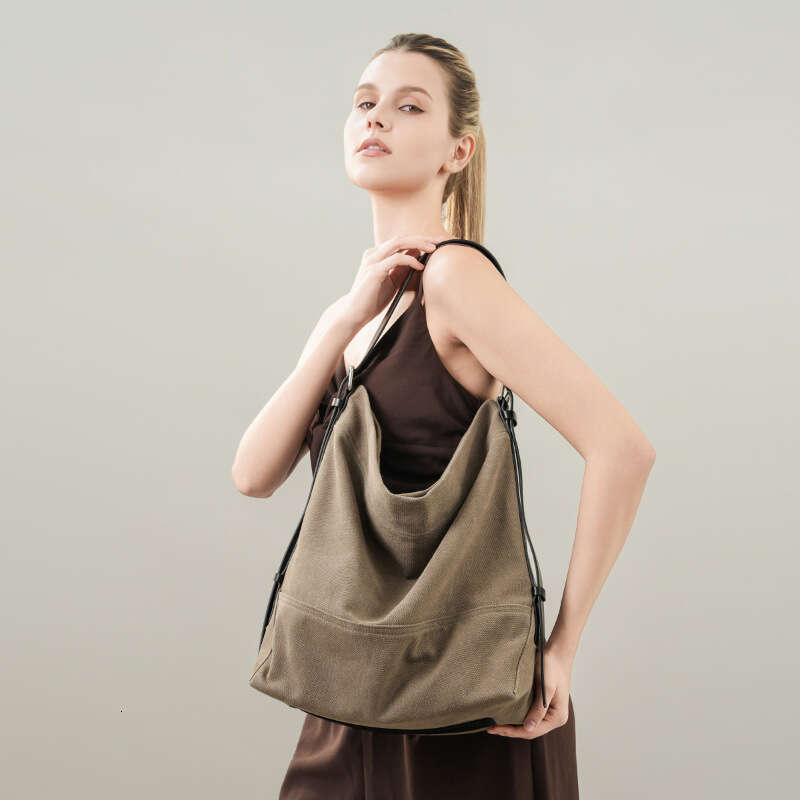 Luxury bag Jennie Same Cowhide Women s Commuting Tote Korean Lazy Style Large Capacity Thickened Wear resistant Canvas Bag