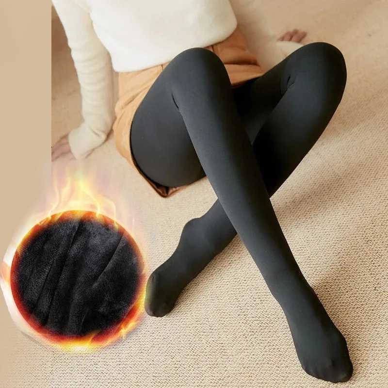 Winter Fleecelined Thick Thermal Women Long Tights Female keep warm Soft Leggings High Waist Elastic Slim thickening PantyhoseT251023
