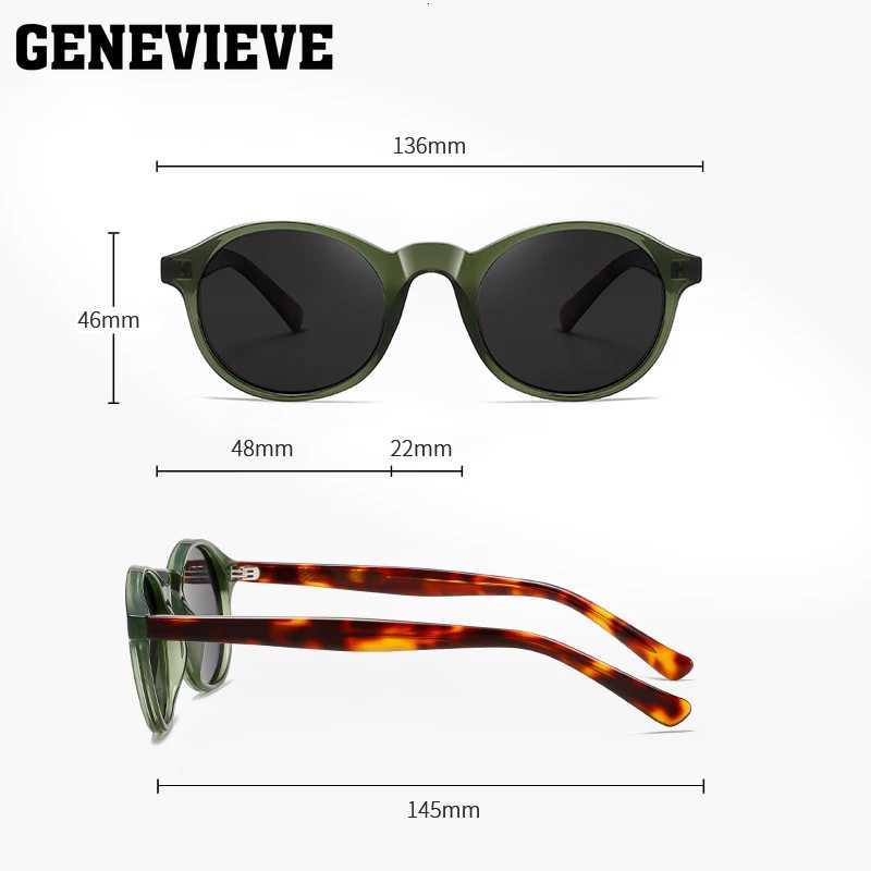 GENEVIEVE Retro Round Frame New Design Womens Polarised Sunglasses UV Protection Customised Prescription Available S31126W251023