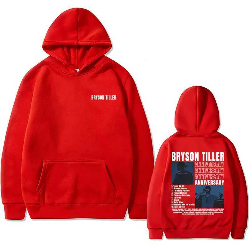 Rapper Bryson Tiller Mens Casual Vintage Hoodie ANNIVERSARY Graphic Print Sweatshirt Male Hip Hop Streetwear Oversized HoodiesT251023