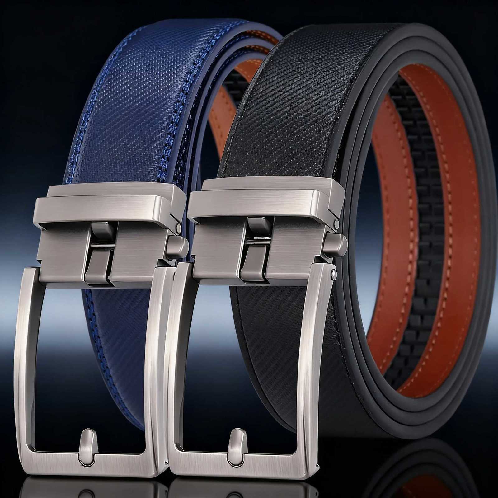 Click Belts for Men Famous Luxury Brand Designer Alloy Automatic Buckle Original Genuine Leather Mens Belt Jeans Waist StrapsXJ251023