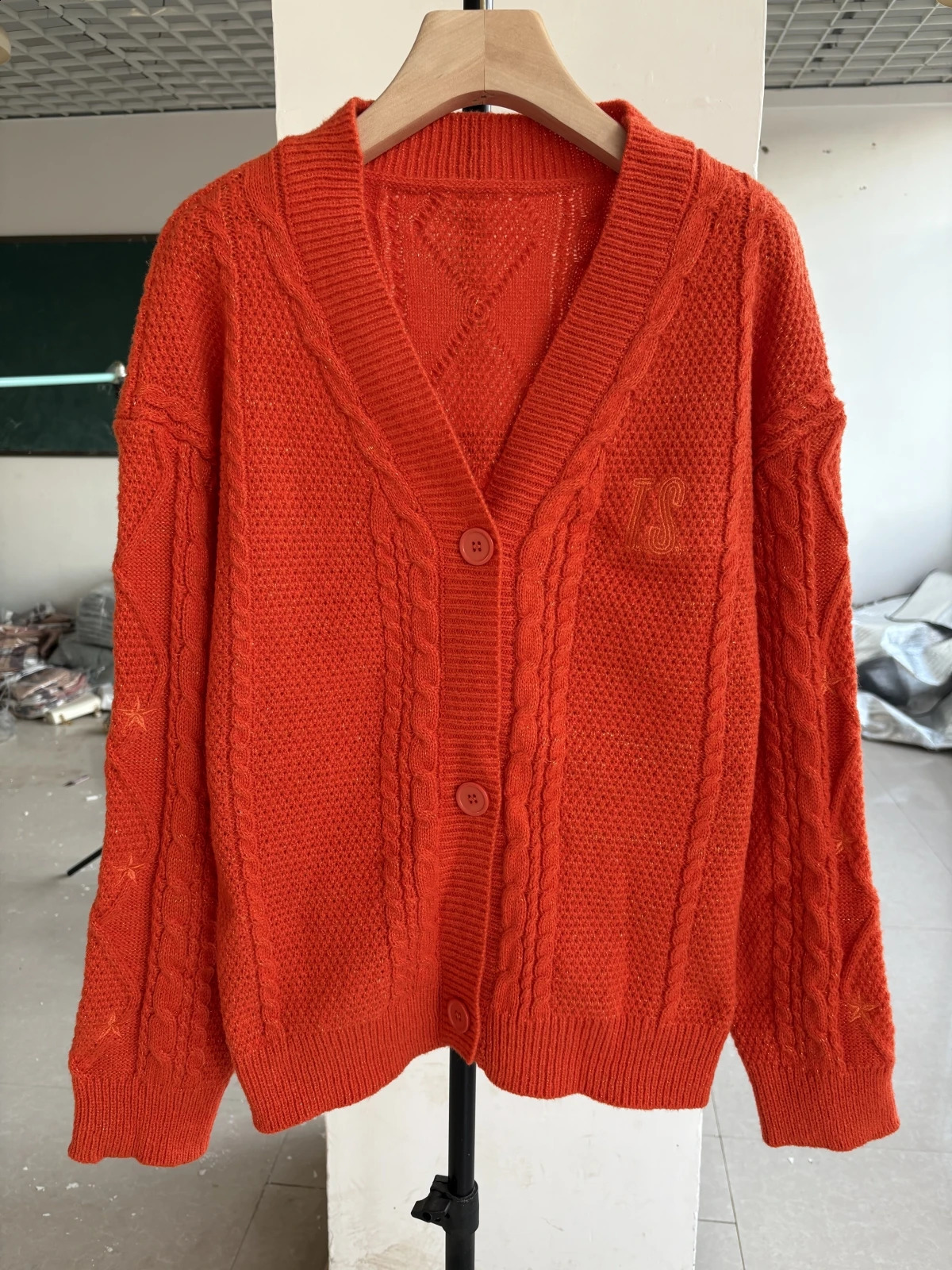 TS Merch The Life Of A Showgirl Orange Cardigan Long Sleeves Sweater For Woman Knitwear Winter Outfit Coat Ladies clothes 251022