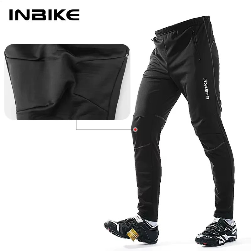 INBIKE Winter Mens Cycling Pants Thermal Road Bike Clothing Man Windproof Bicycle Trousers MTB for Riding Running 251023